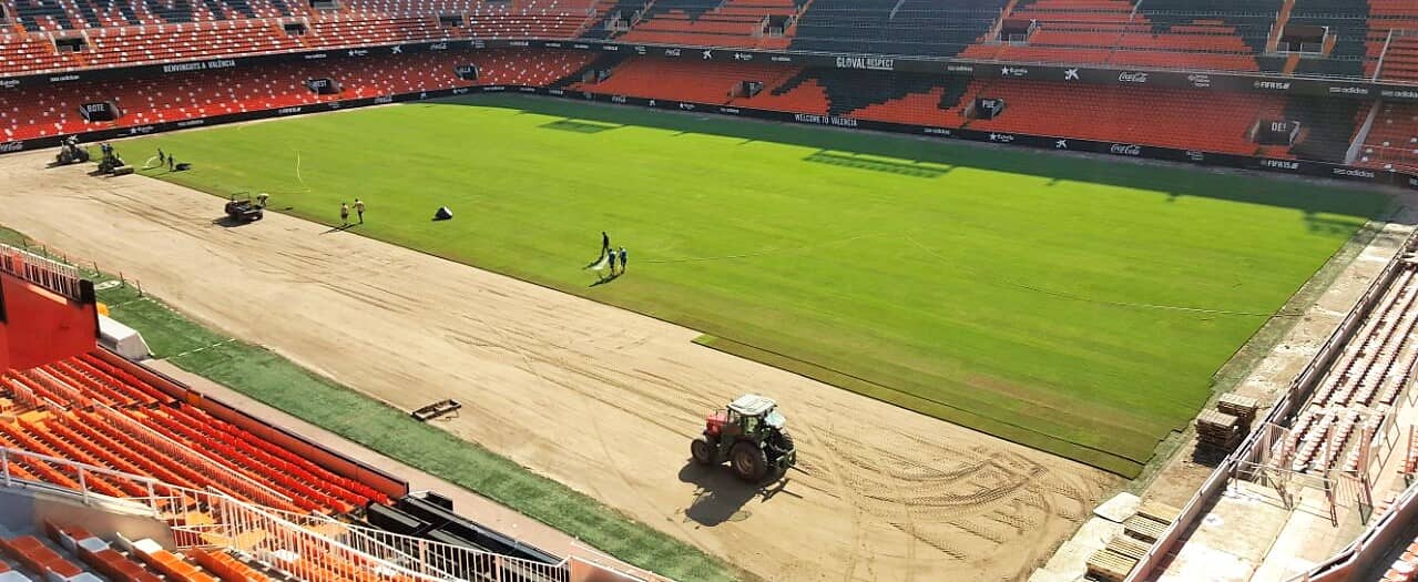Obra en Campo de fútbol - Césped Natural - Tepeservi